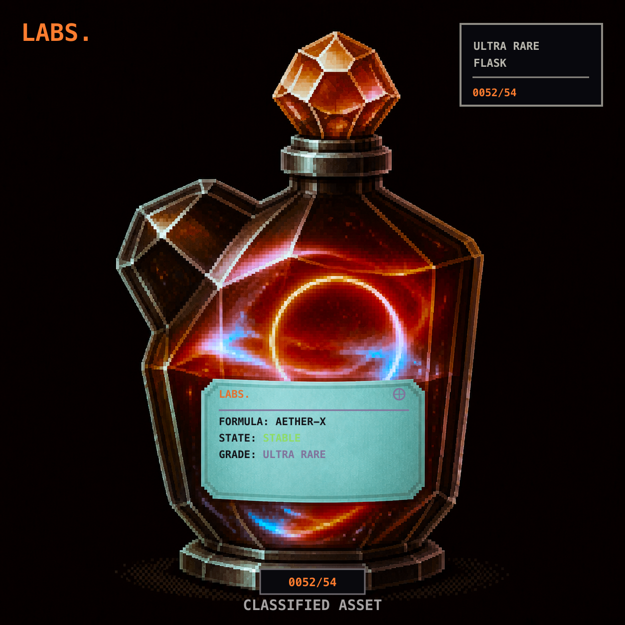 ULTRA RARE LABS flask specimen